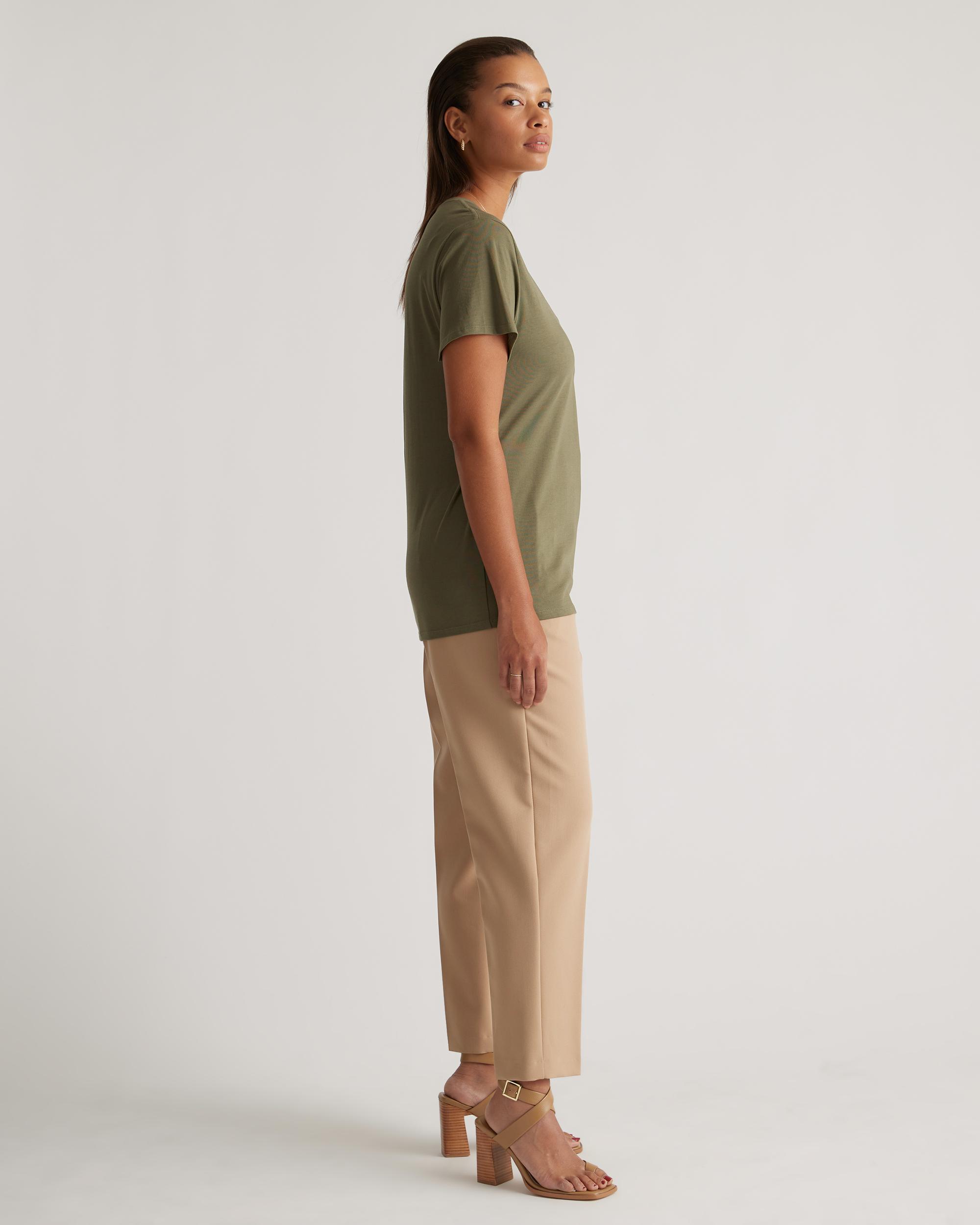 Quince | Women's Cotton Modal V-Neck T-Shirt Size XL, Cotton/Modal Product Image