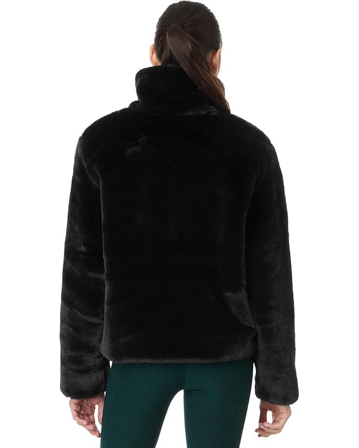 Faux Fur Sweater Detail Bomber Jacket Product Image