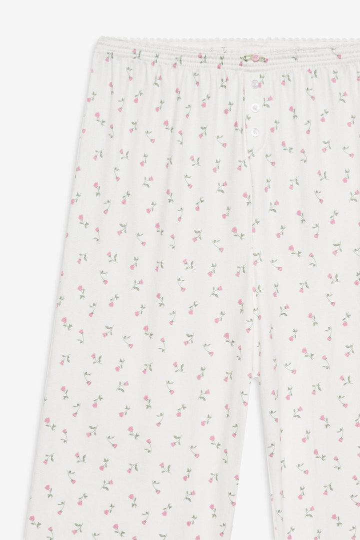 Elliana Wide Leg Pant — White Product Image