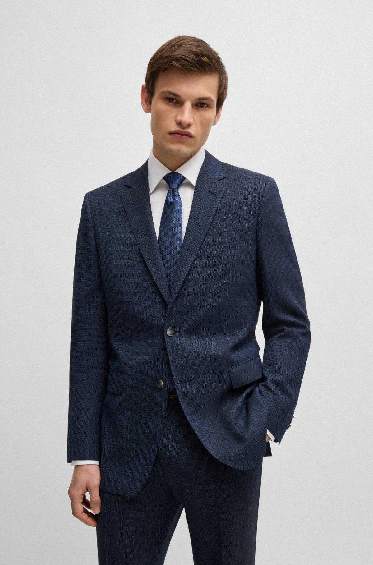 BOSS - Slim-fit suit in stretch cloth - Dark Blue Product Image