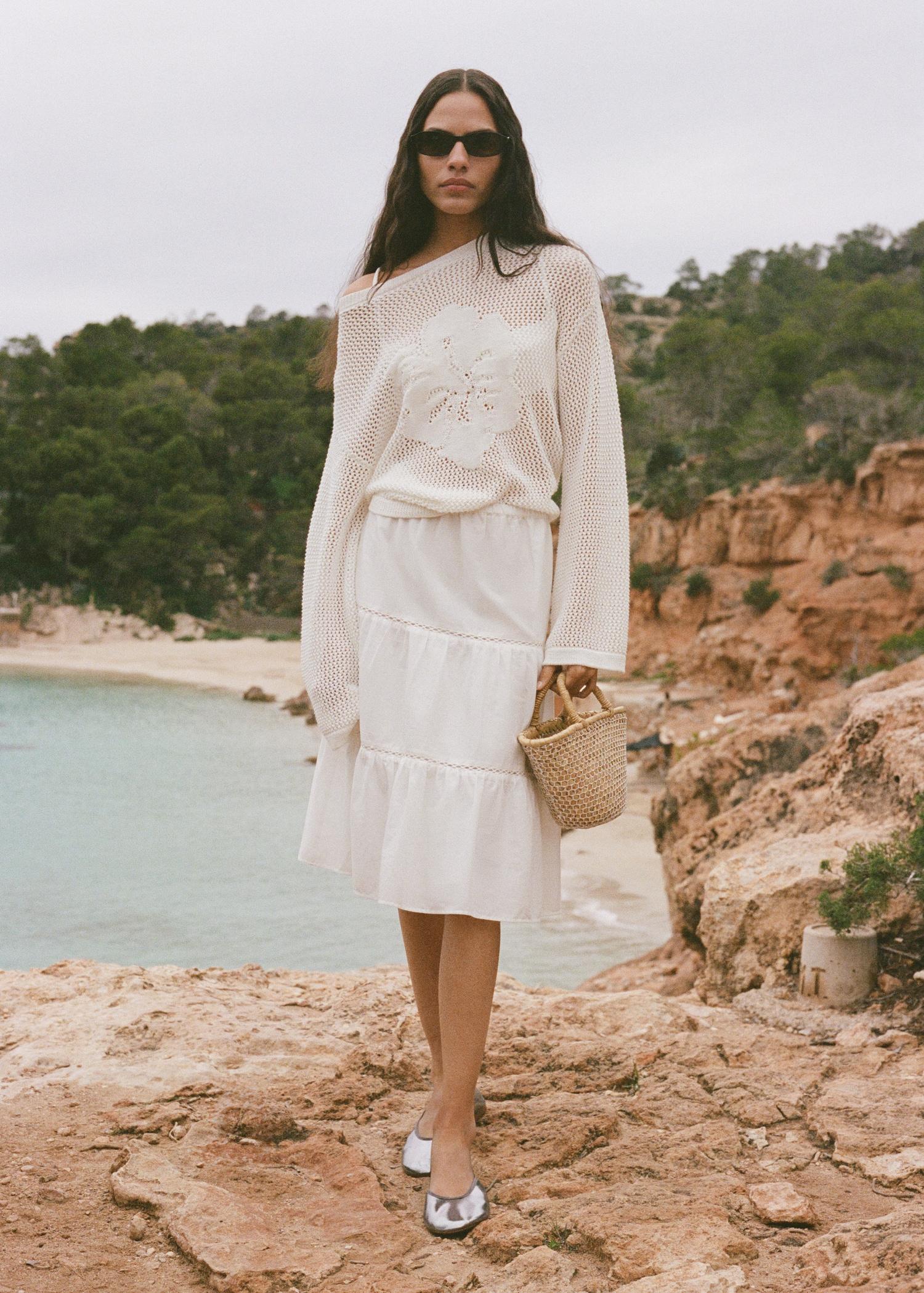 Flared midi skirt - Women | MANGO USA Product Image