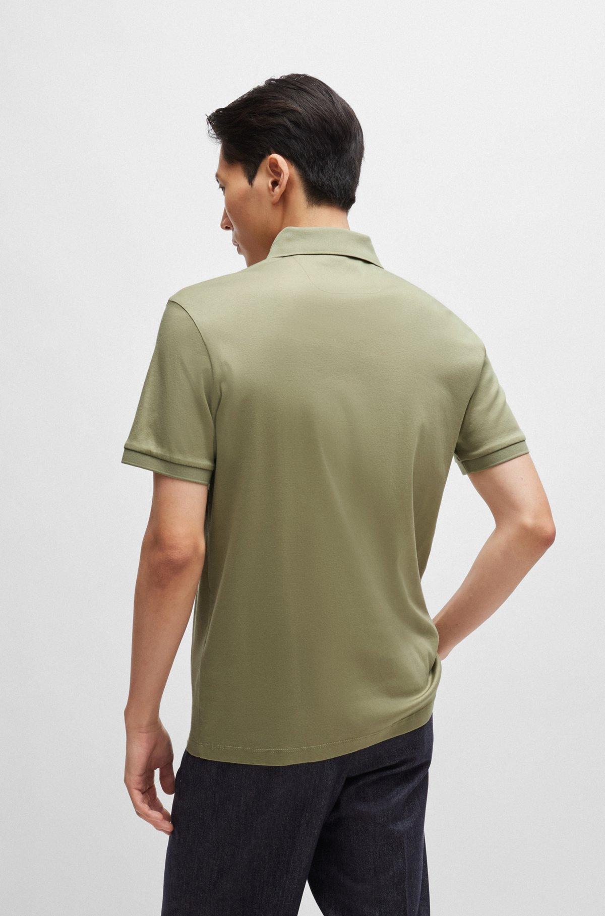 Regular-fit polo shirt in mercerized cotton Product Image
