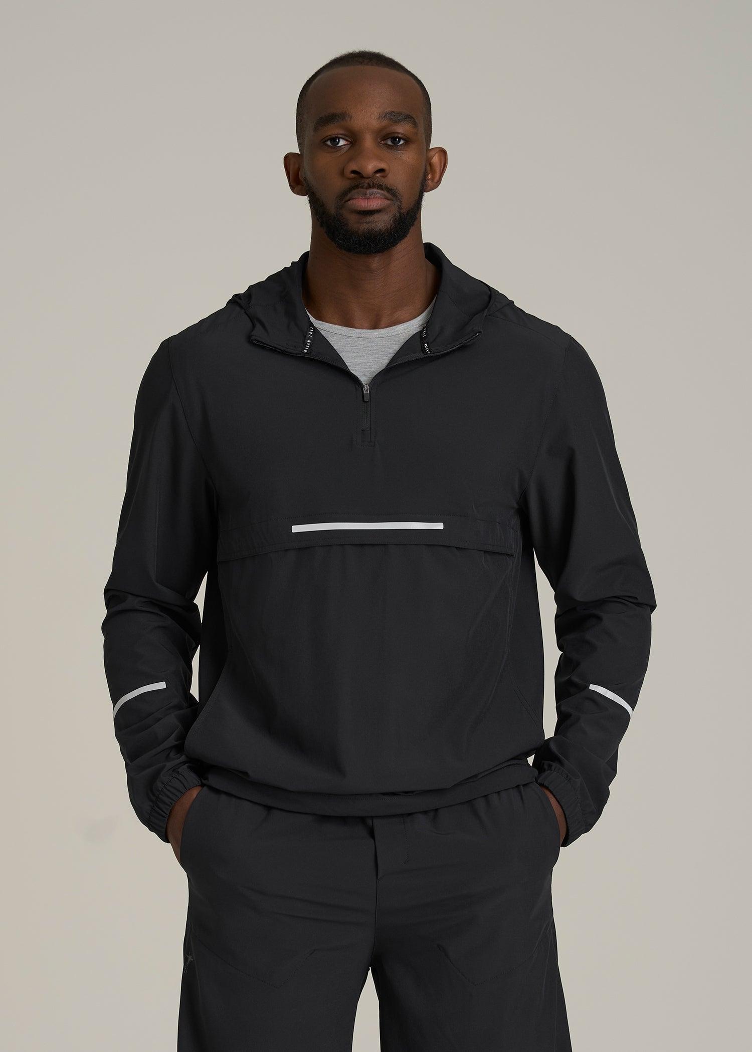 Featherweight Packable Anorak for Tall Men in Black Male Product Image