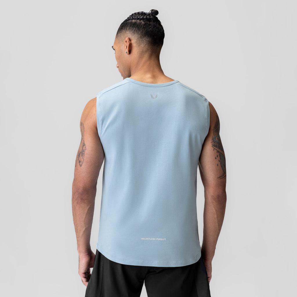 1060. Creora® Cotton Modal Cutoff Tank - Light Sky Product Image