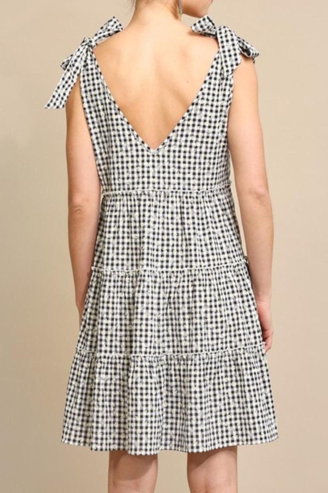 Knotted-Shoulder Tiered Dress Product Image