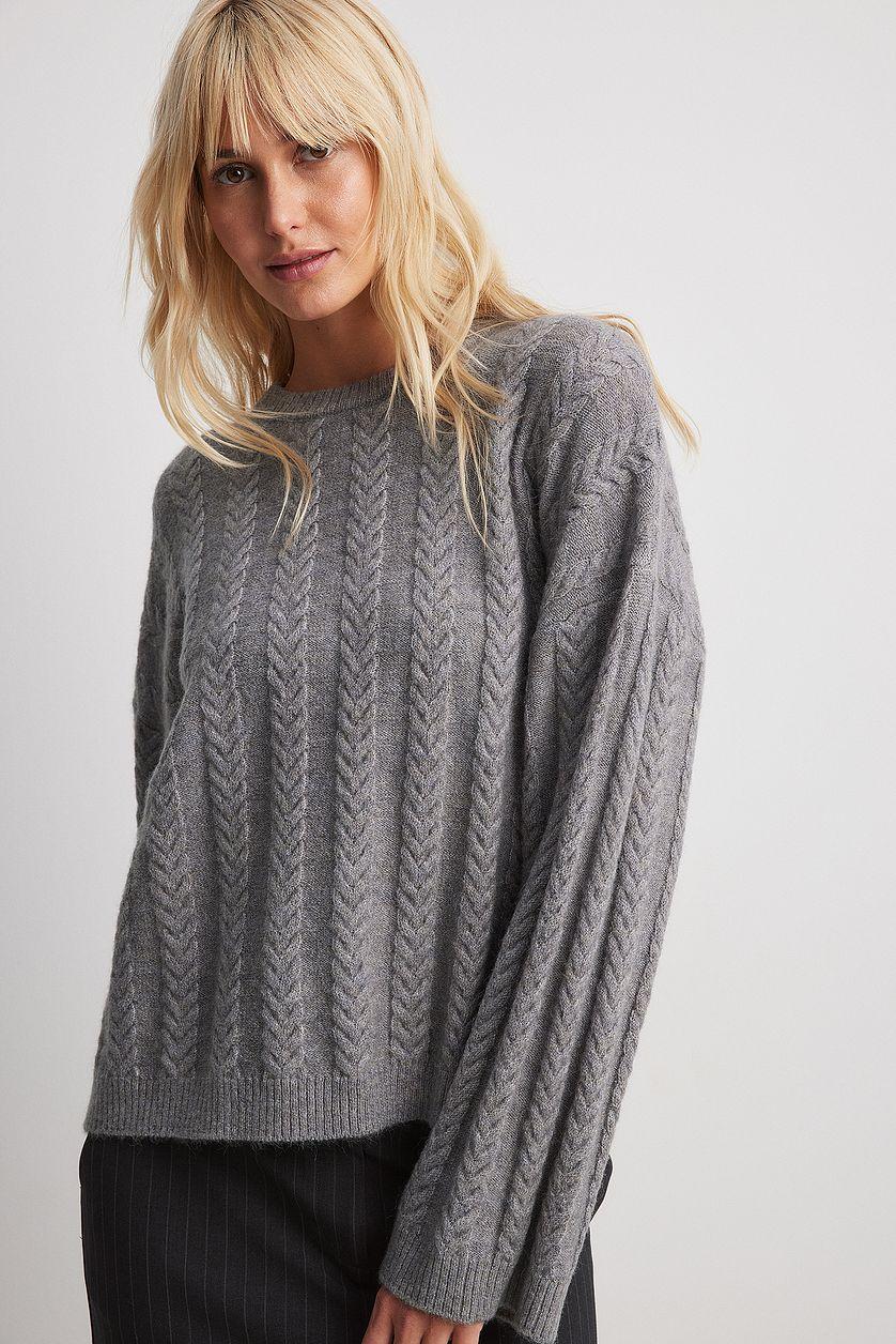 Oversized Knitted Cable Sweater Product Image