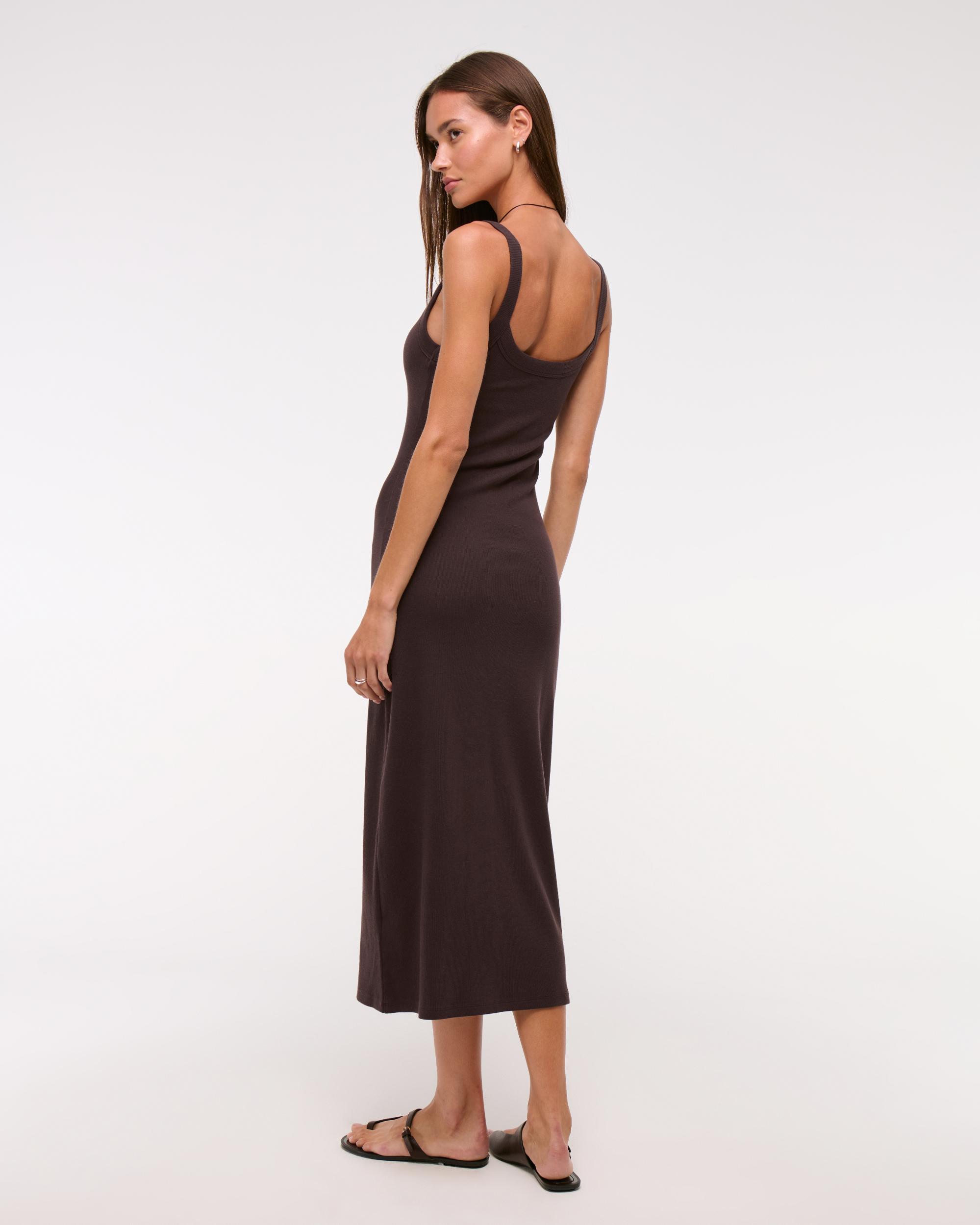Bra-Free Essential 90s Rib Midi Dress Product Image