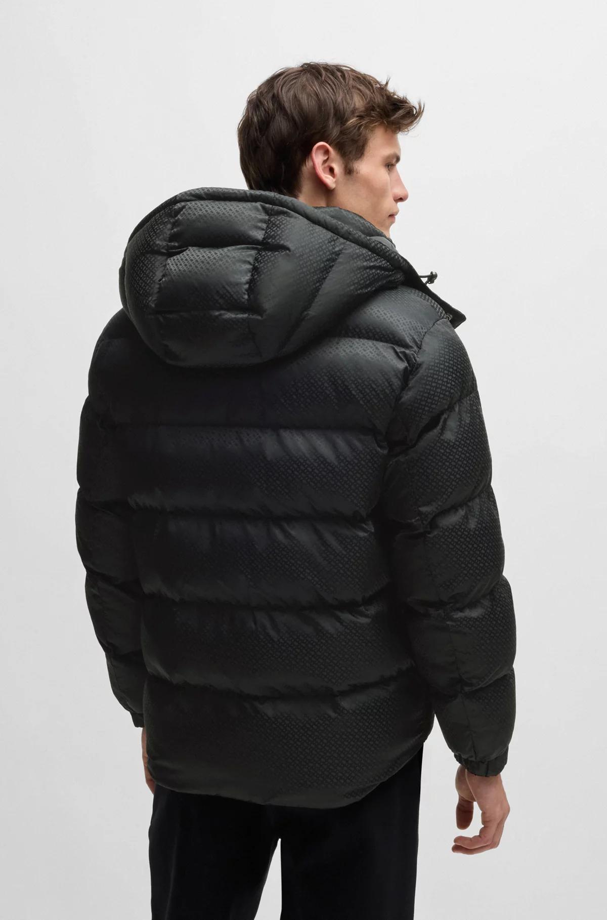 Boss Water-Repellant Puffer Jacket with Micro Monograms Product Image