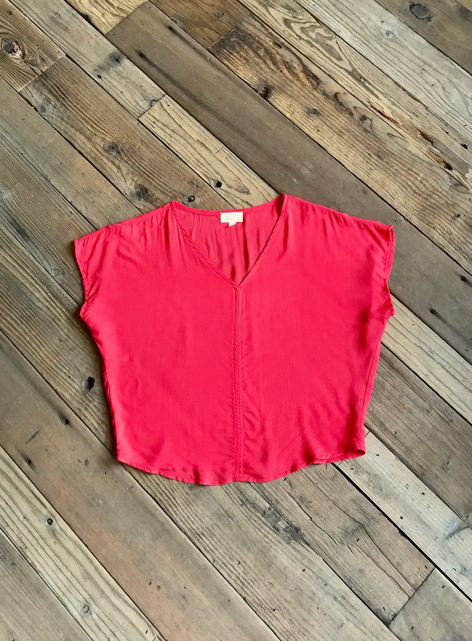 Dolman Top in Electric Coral Product Image