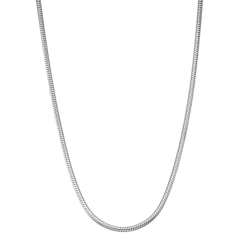 Jordan Blue Men's Sterling Silver Snake Chain Necklace, Size: 24" Product Image