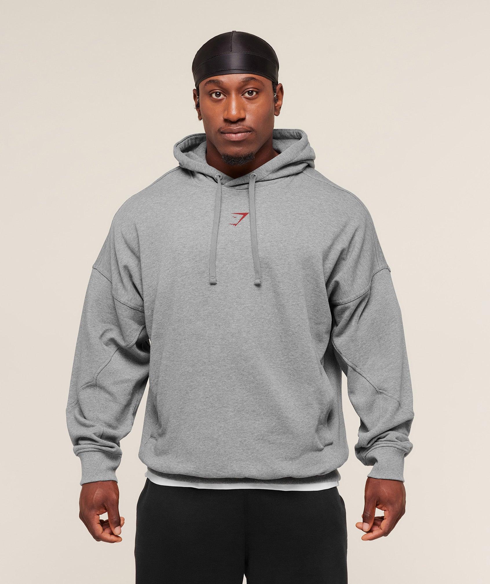 Gymshark Power Hoodie - Charcoal Core Marl Male Product Image