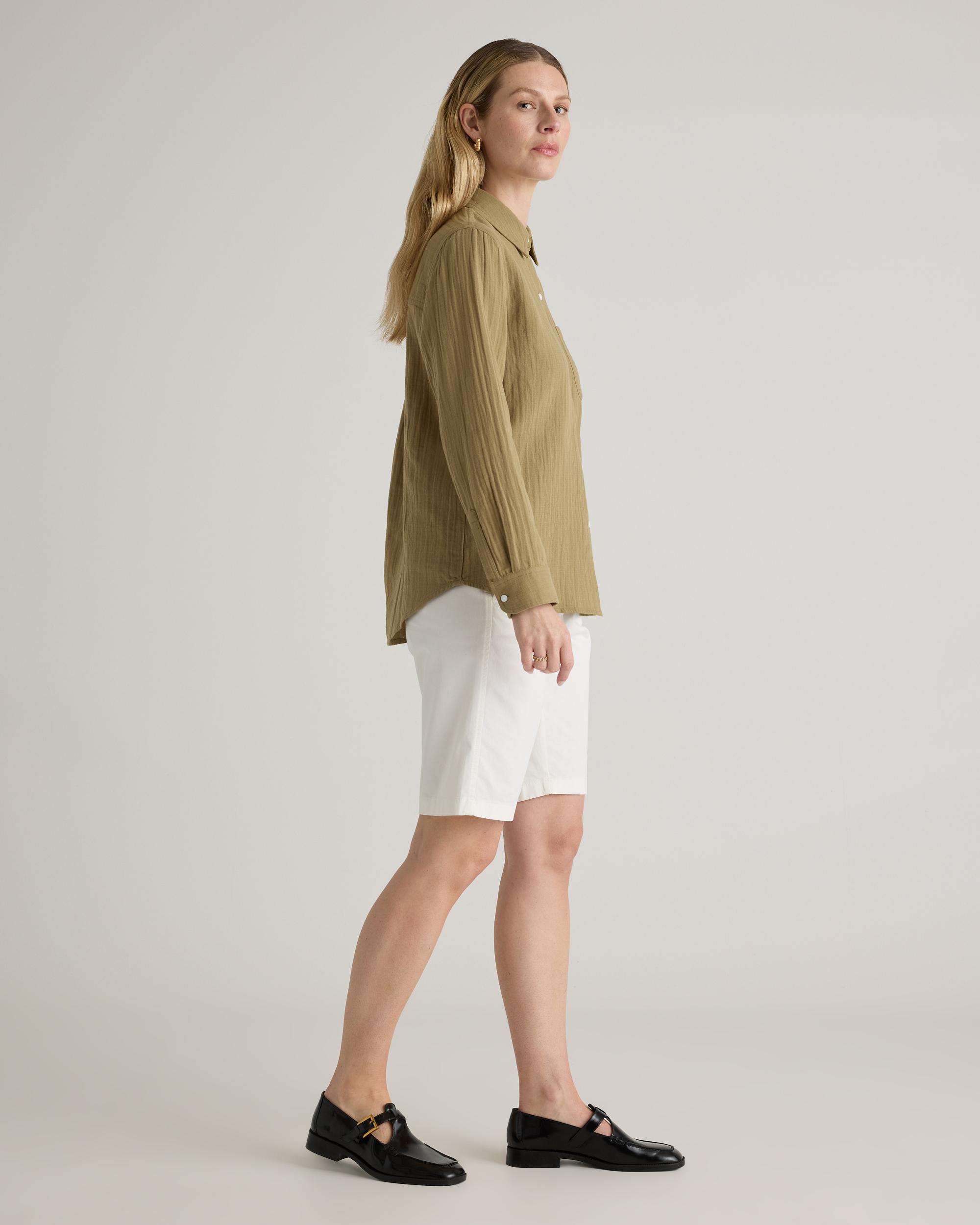 Quince | Women's Gauze Long Sleeve Shirt Size XL, Organic Cotton Product Image