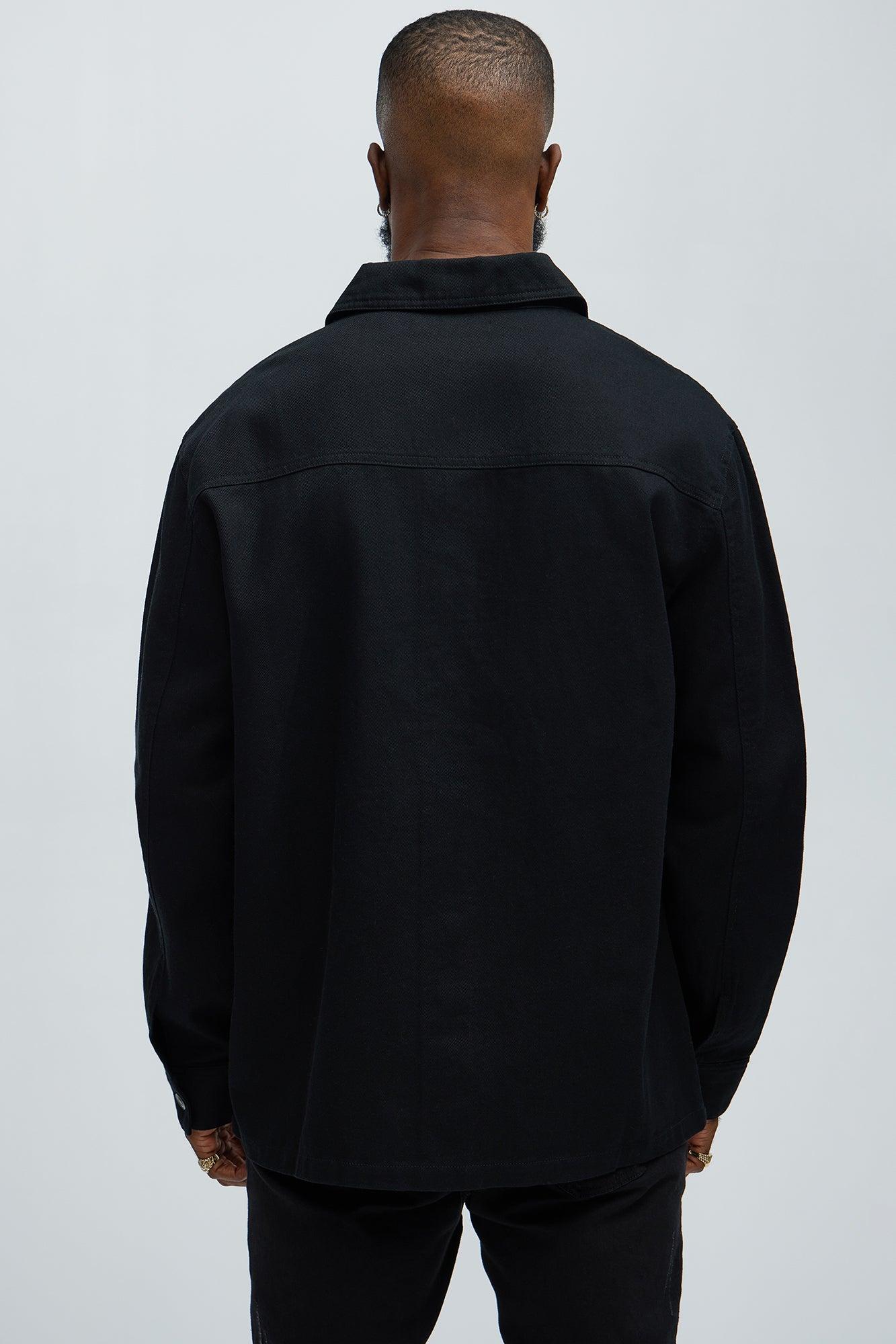 Yorktown Twill Button Up Shirt - Black Product Image