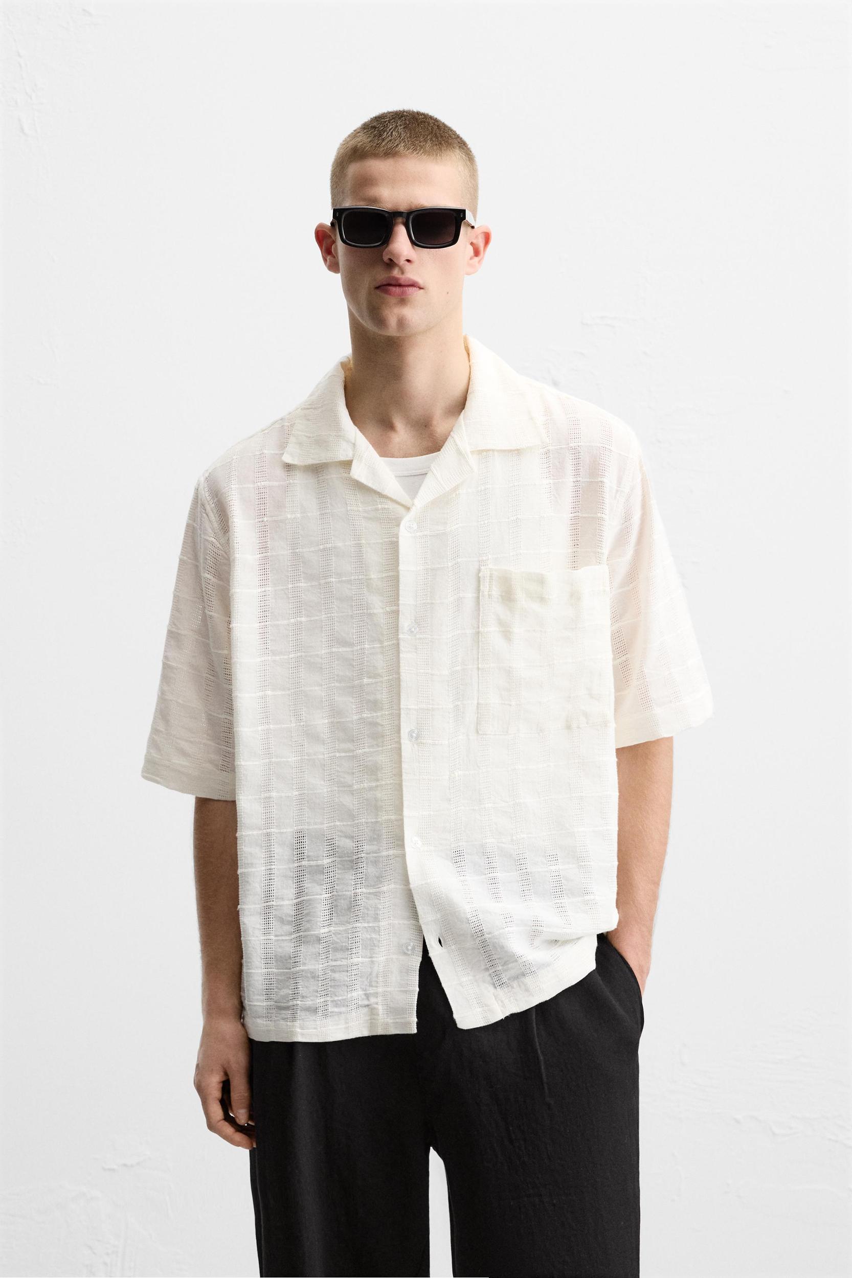 OPENWORK TEXTURED SHIRT Product Image