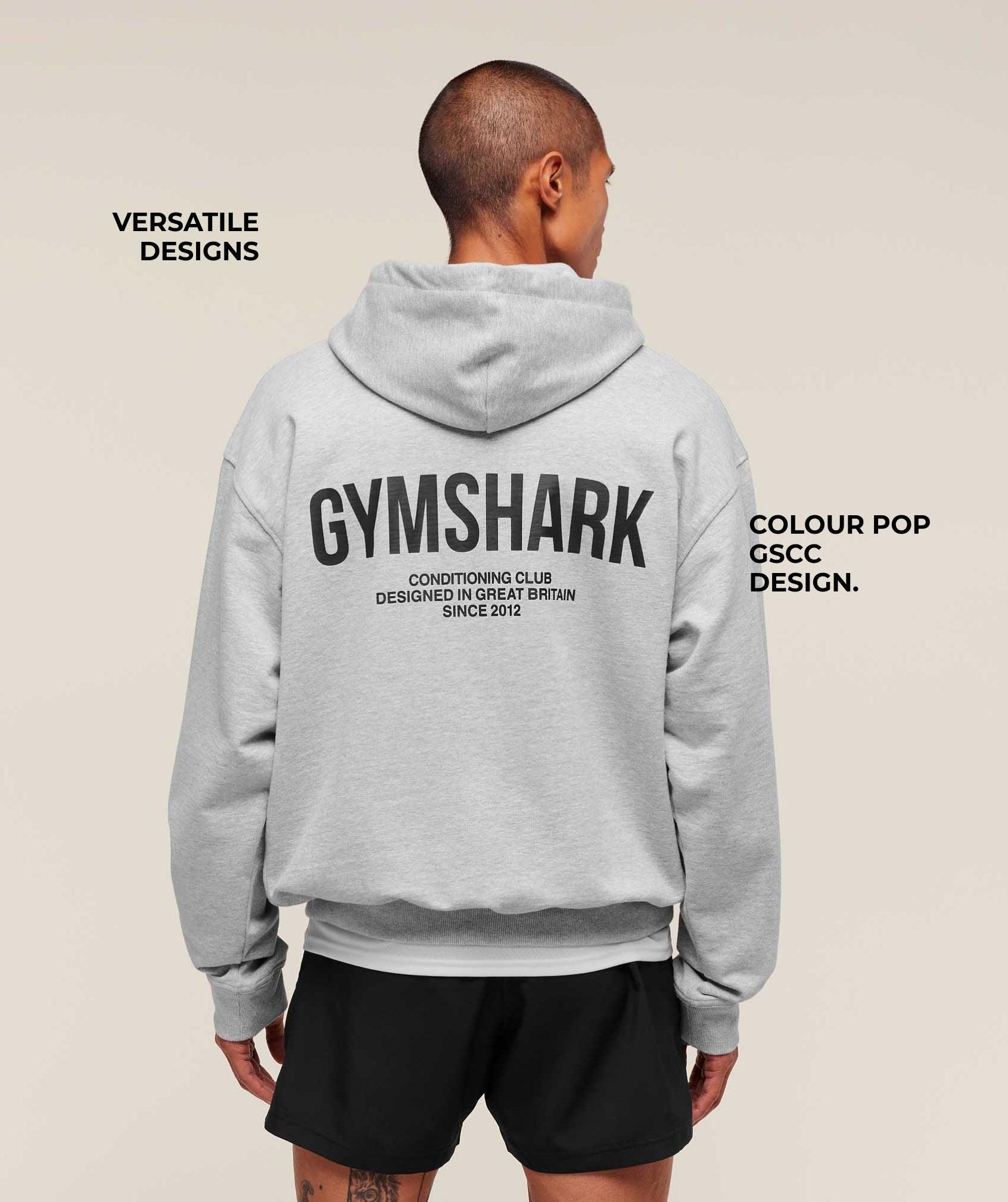 Gymshark Conditioning Club Hoodie - Light Grey Core Marl Male Product Image