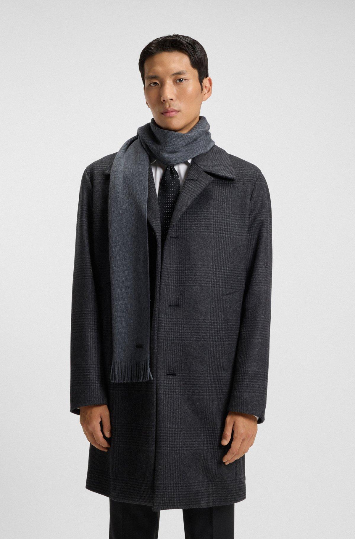 Raschel-knit scarf in virgin wool Product Image