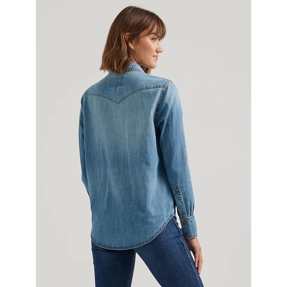 Wrangler x Buffalo Trace™ Women's Revival Shirt in Indigo Product Image