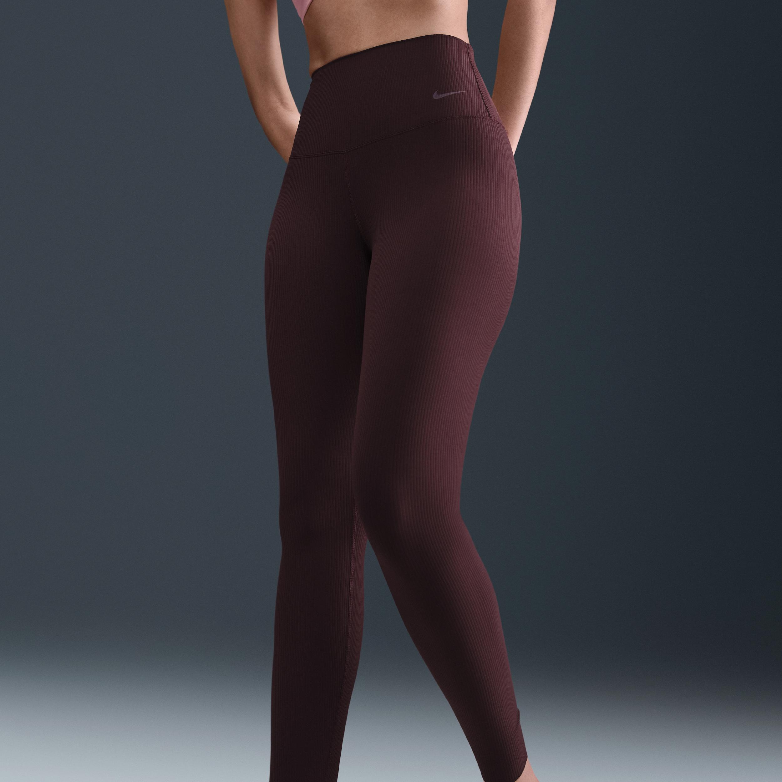 Nike Zenvy Rib Women's Gentle-Support High-Waisted 7/8 Leggings Product Image