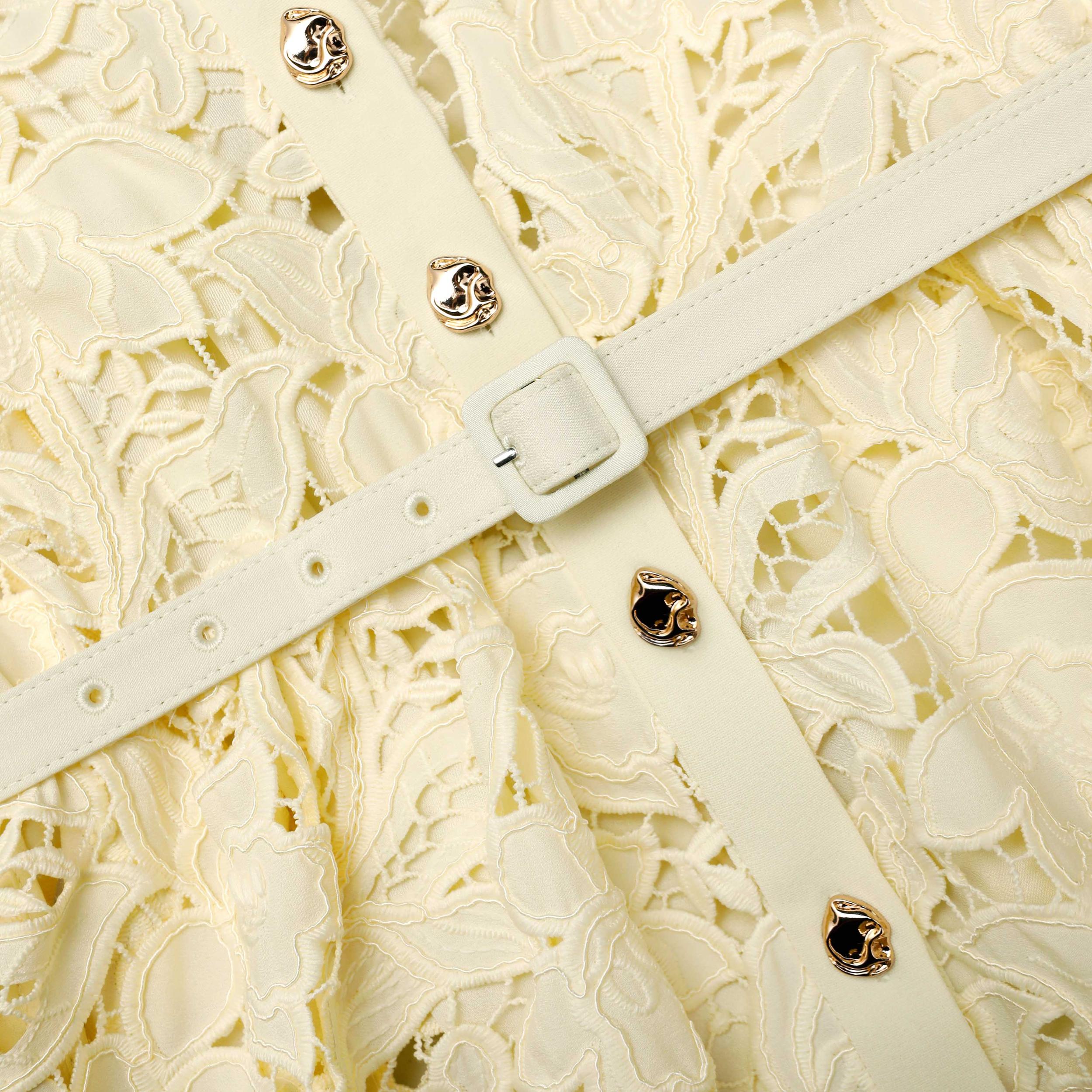 Yellow Lace Maxi Dress Product Image