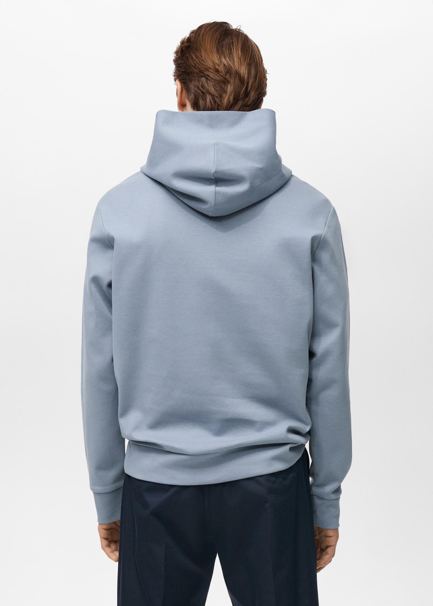 Regular-fit cotton hoodie - Men | MANGO USA Product Image