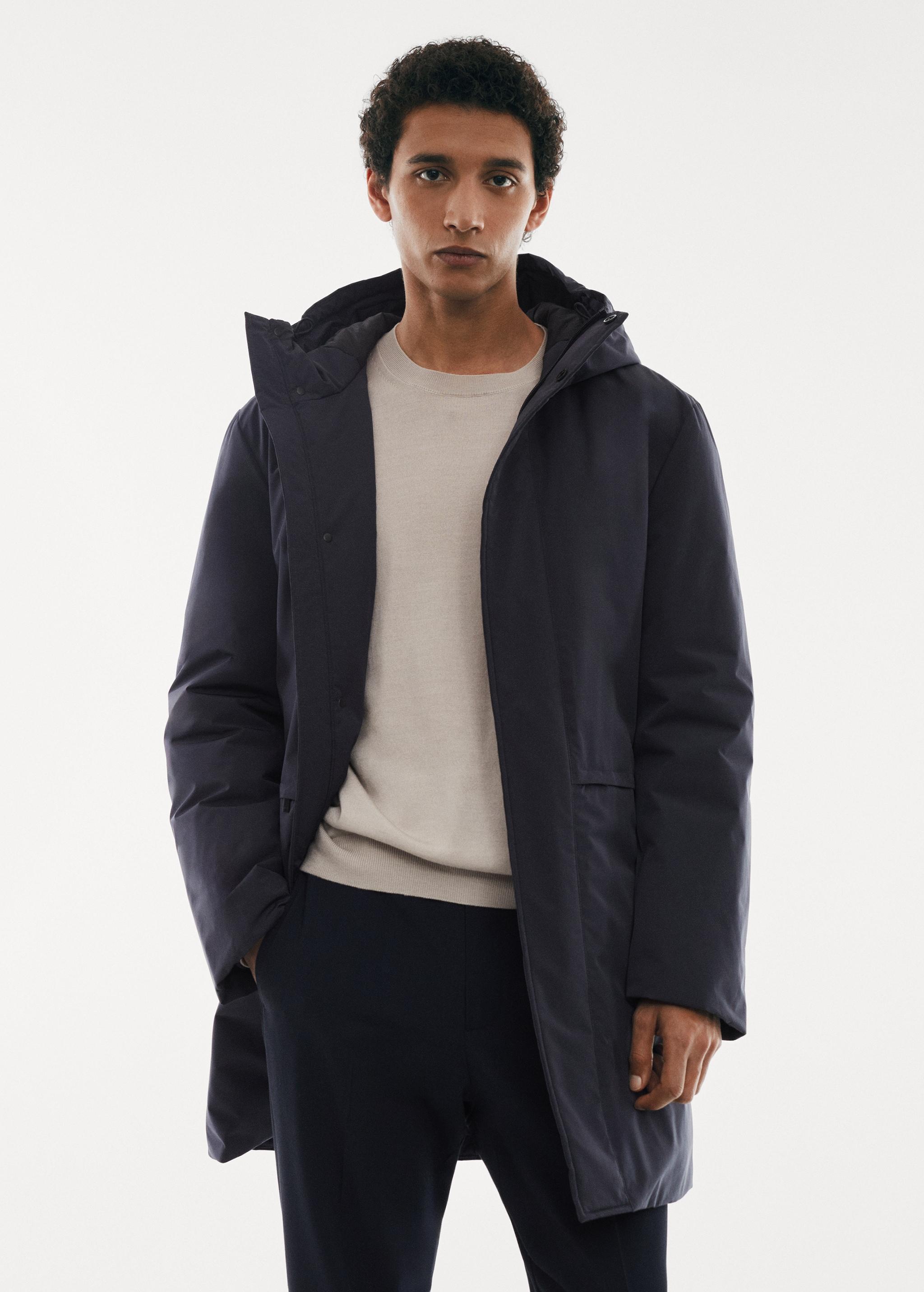 SOFEELATE® padded parka with hood - Men | MANGO USA Product Image