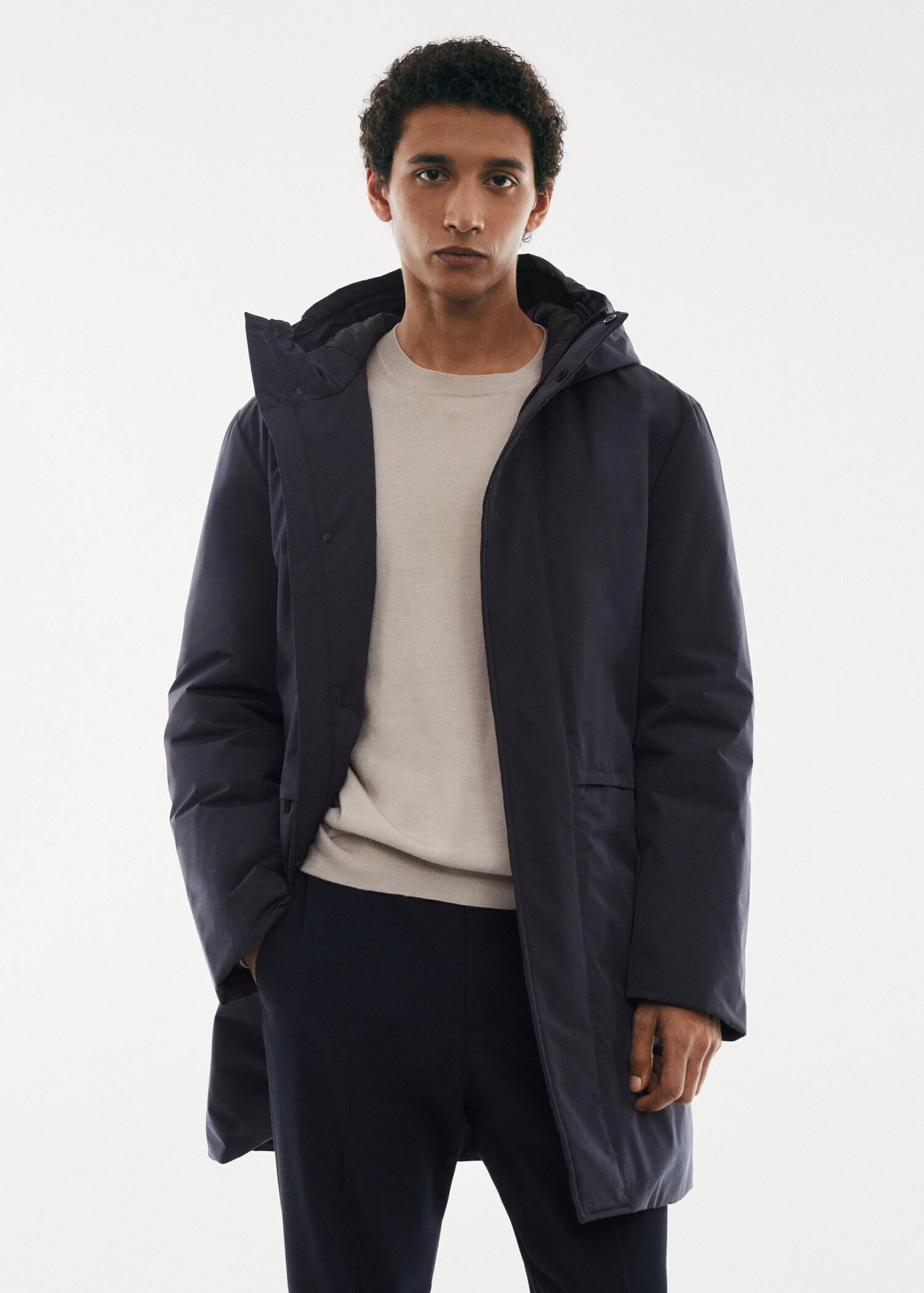 SOFEELATE® padded parka with hood - Men | MANGO USA Product Image