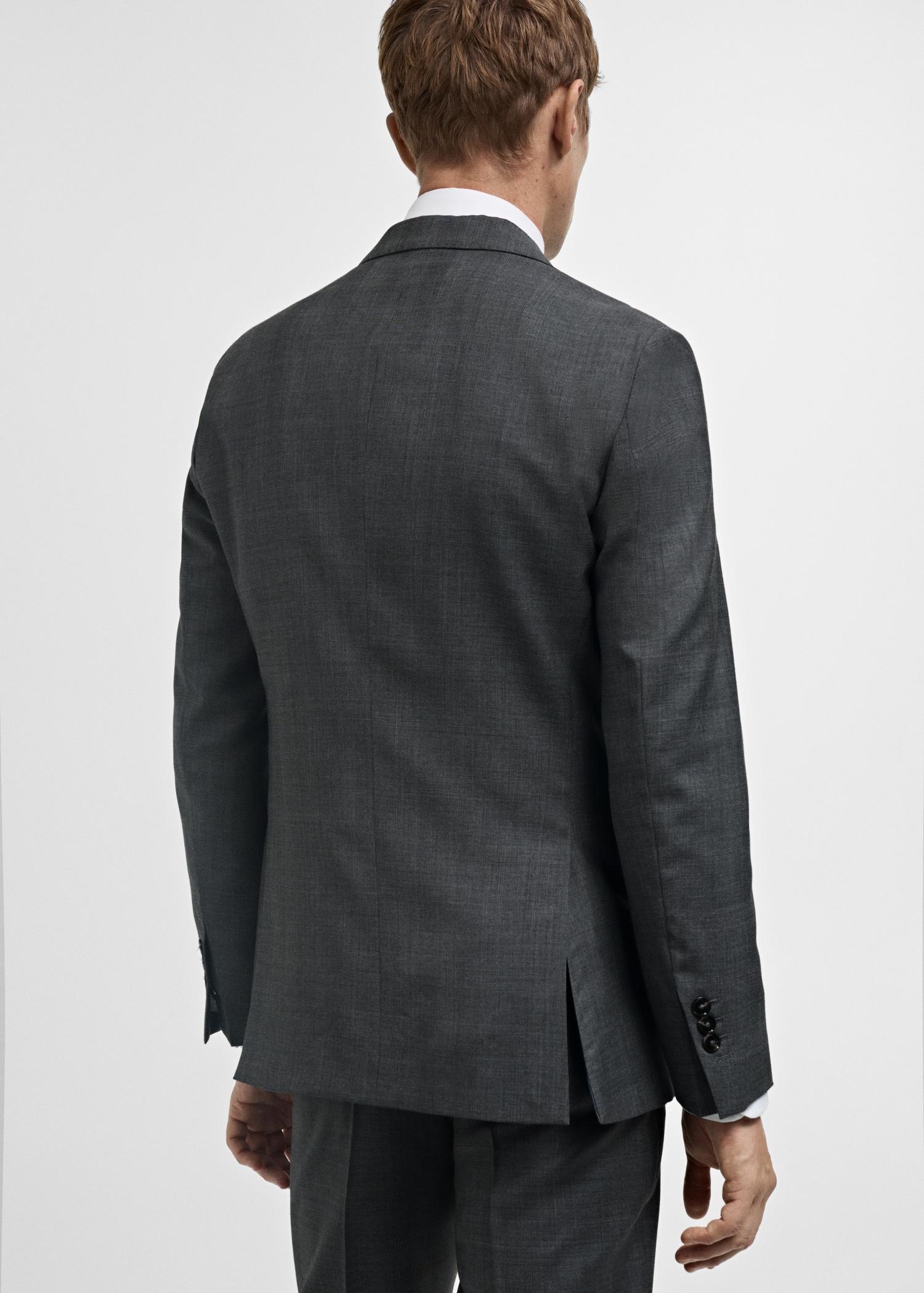 Venecia 100% virgin wool Prince of Wales check suit blazer - Men | MANGO USA Product Image