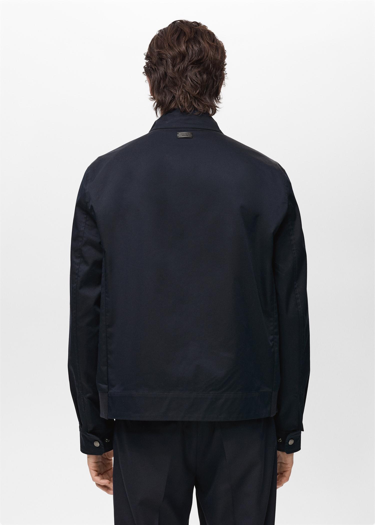Water-repellent cotton jacket - Men | MANGO USA Product Image
