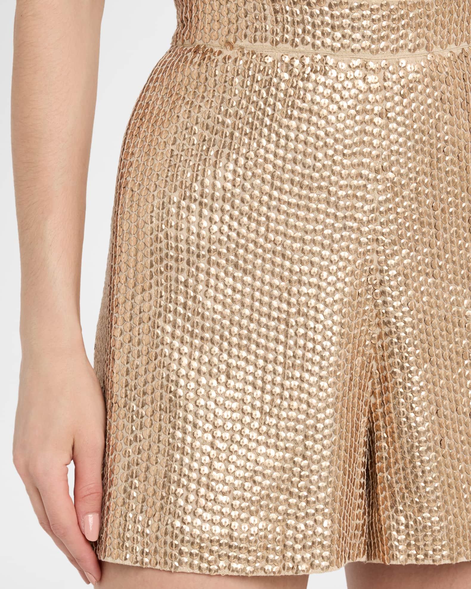 Ocean Wide-Leg Sequin Shorts Product Image
