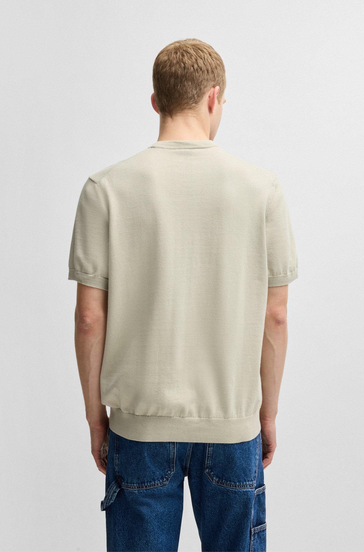 Knit T-shirt in cotton and cashmere Product Image