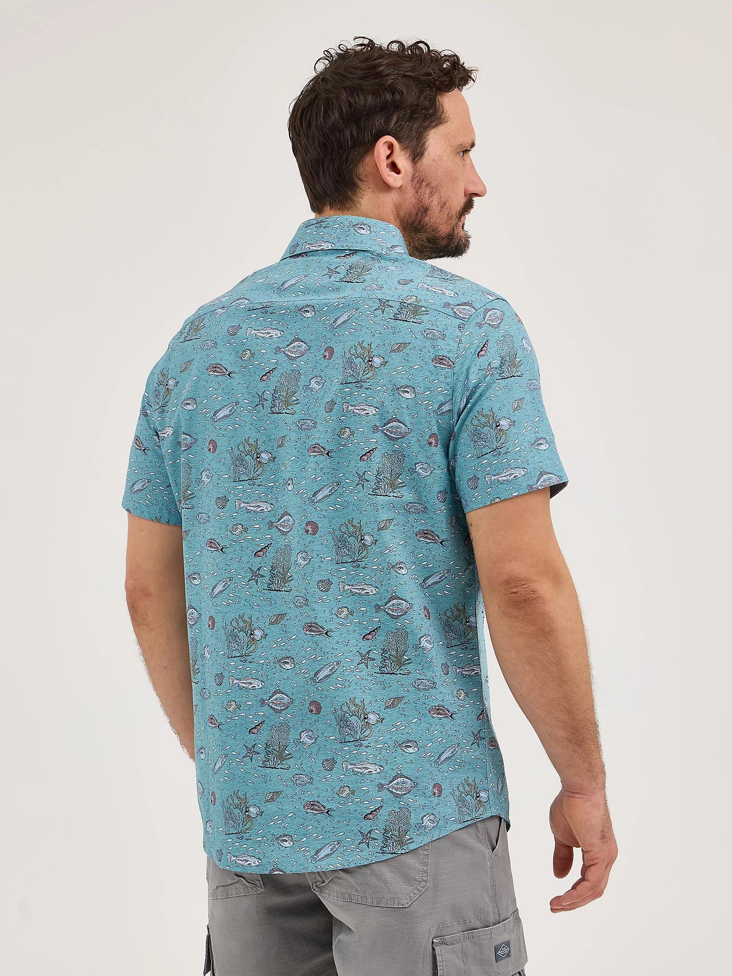 Men's Short Sleeve Print Button Down Shirt | Men's Tops & Tees | Lee® Product Image