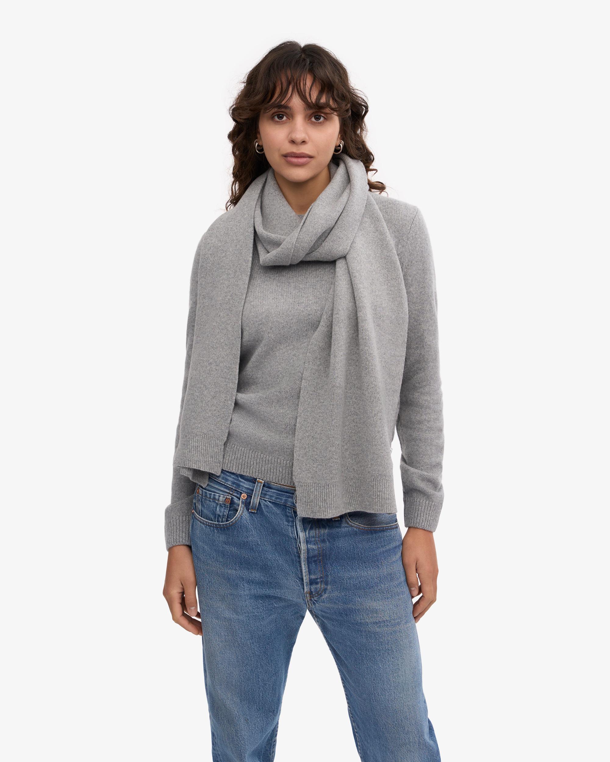 Merino Wool Scarf - Heather Grey Product Image
