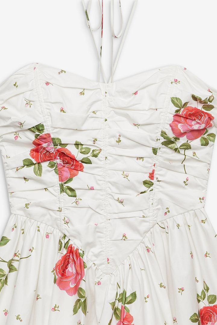 Rosebud Corset Mini Dress — White Product Image