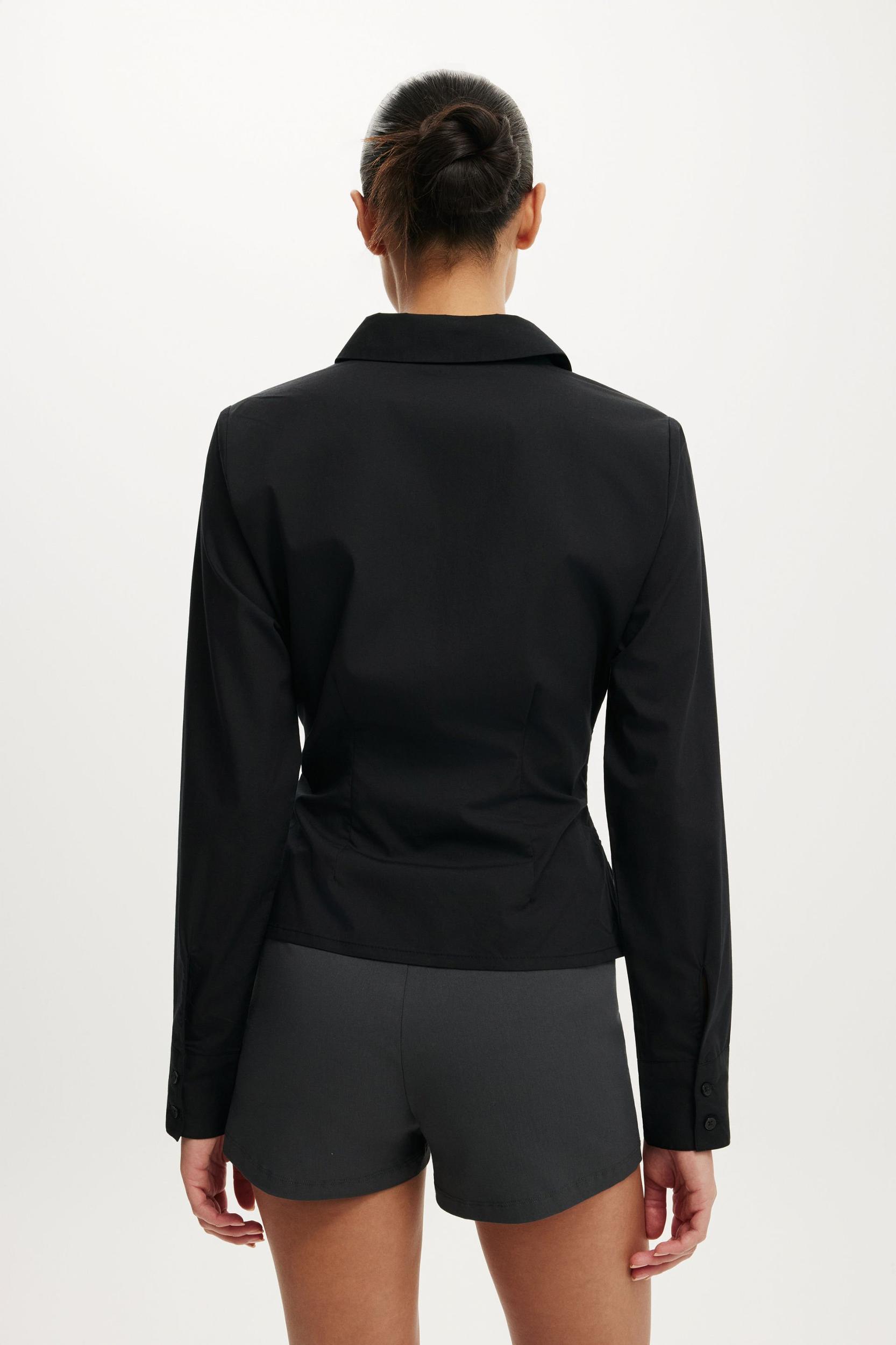 Peyton Gathered Long Sleeve Shirt Product Image