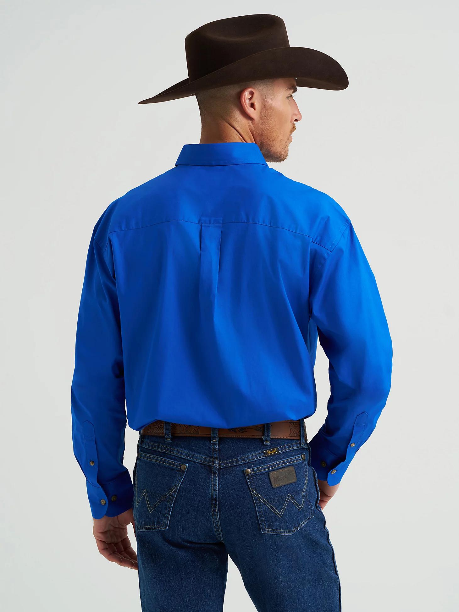 Men's George Strait & Wrangler® National Patriot™ Button Down Solid Shirt | Men's SHIRTS | Wrangler® Product Image