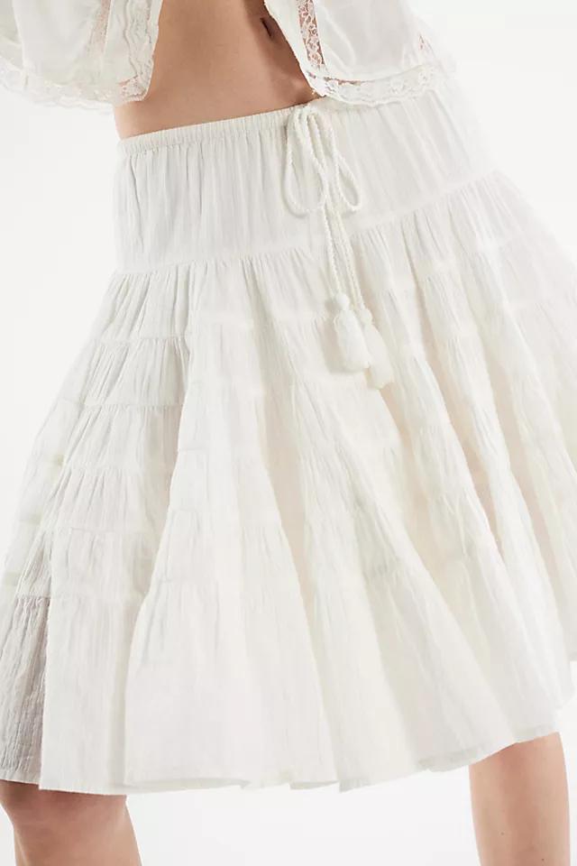 Many Layers Solid Midi Skirt Product Image