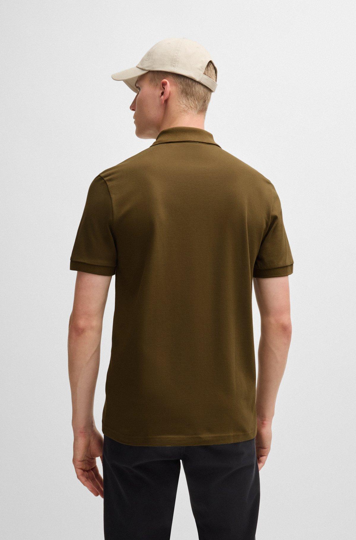 Extra-slim-fit stretch-cotton shirt with logo tape Product Image