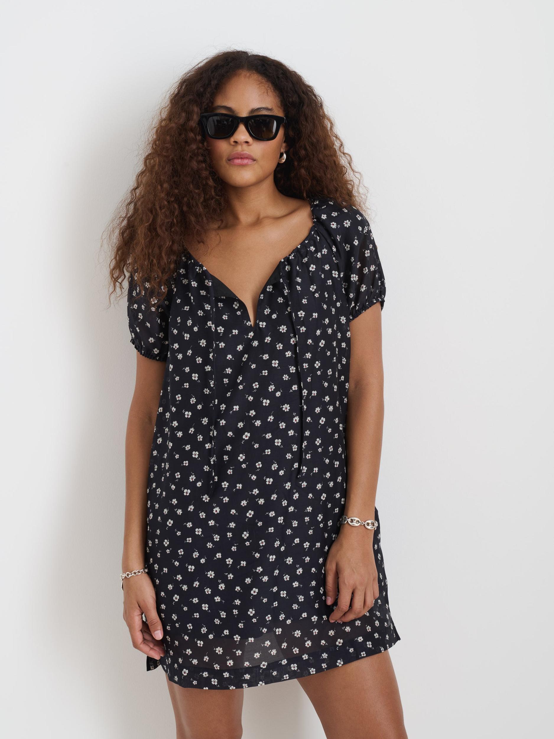 Rose Dress In Floral Cotton Silk Product Image