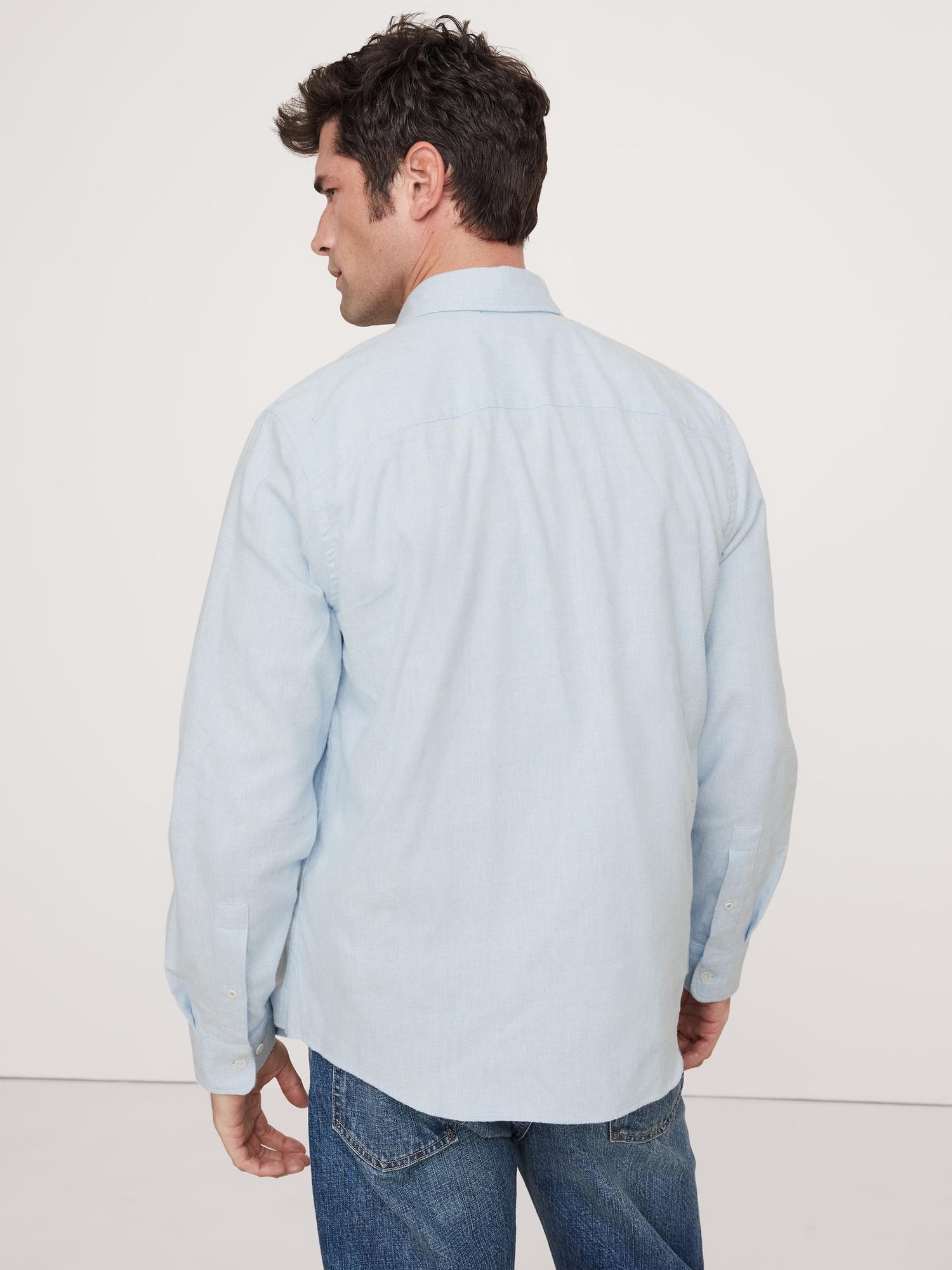 Standard-Fit Cotton Flannel Shirt Product Image