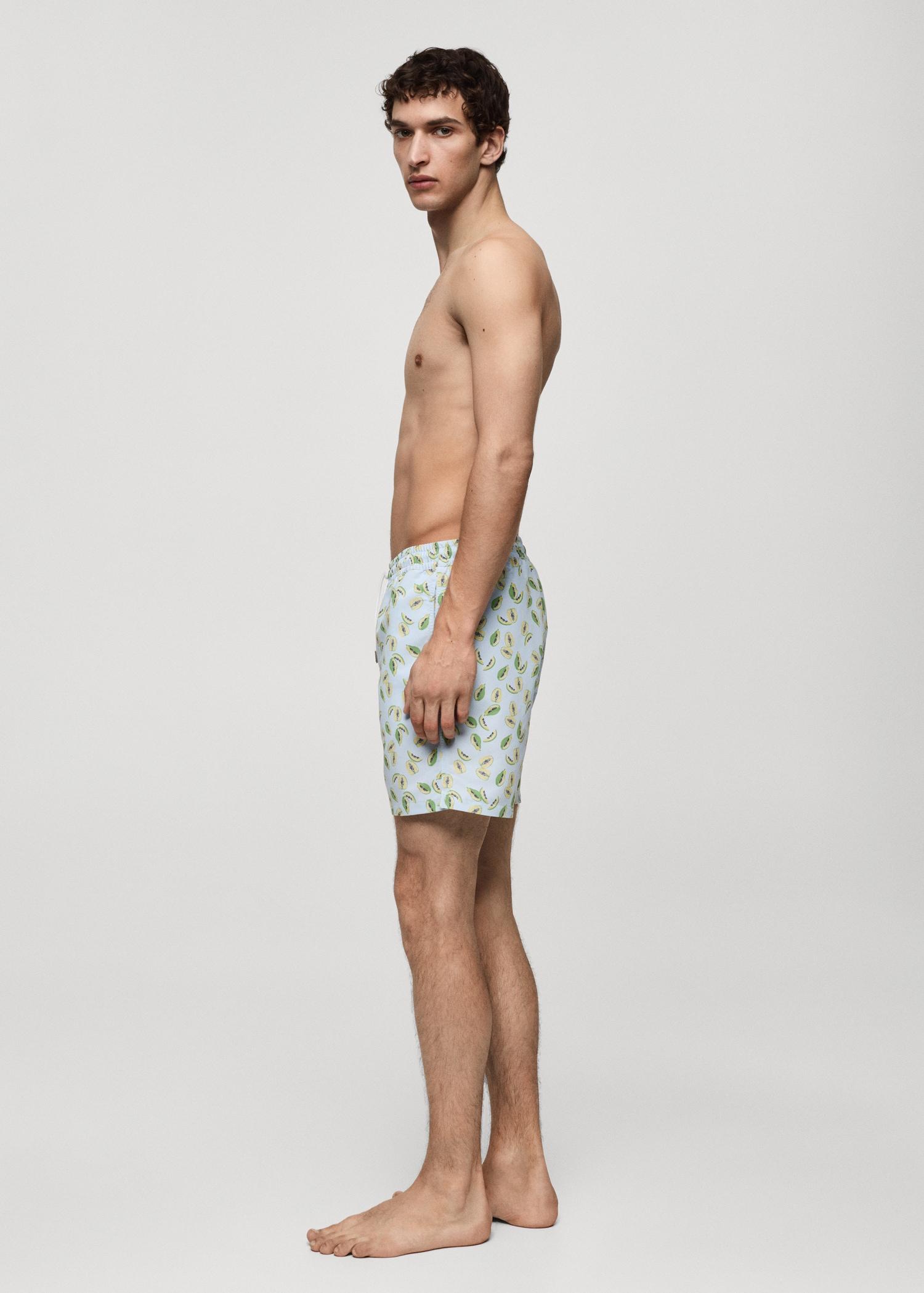 Fruit-print swimming trunks - Men | MANGO USA Product Image