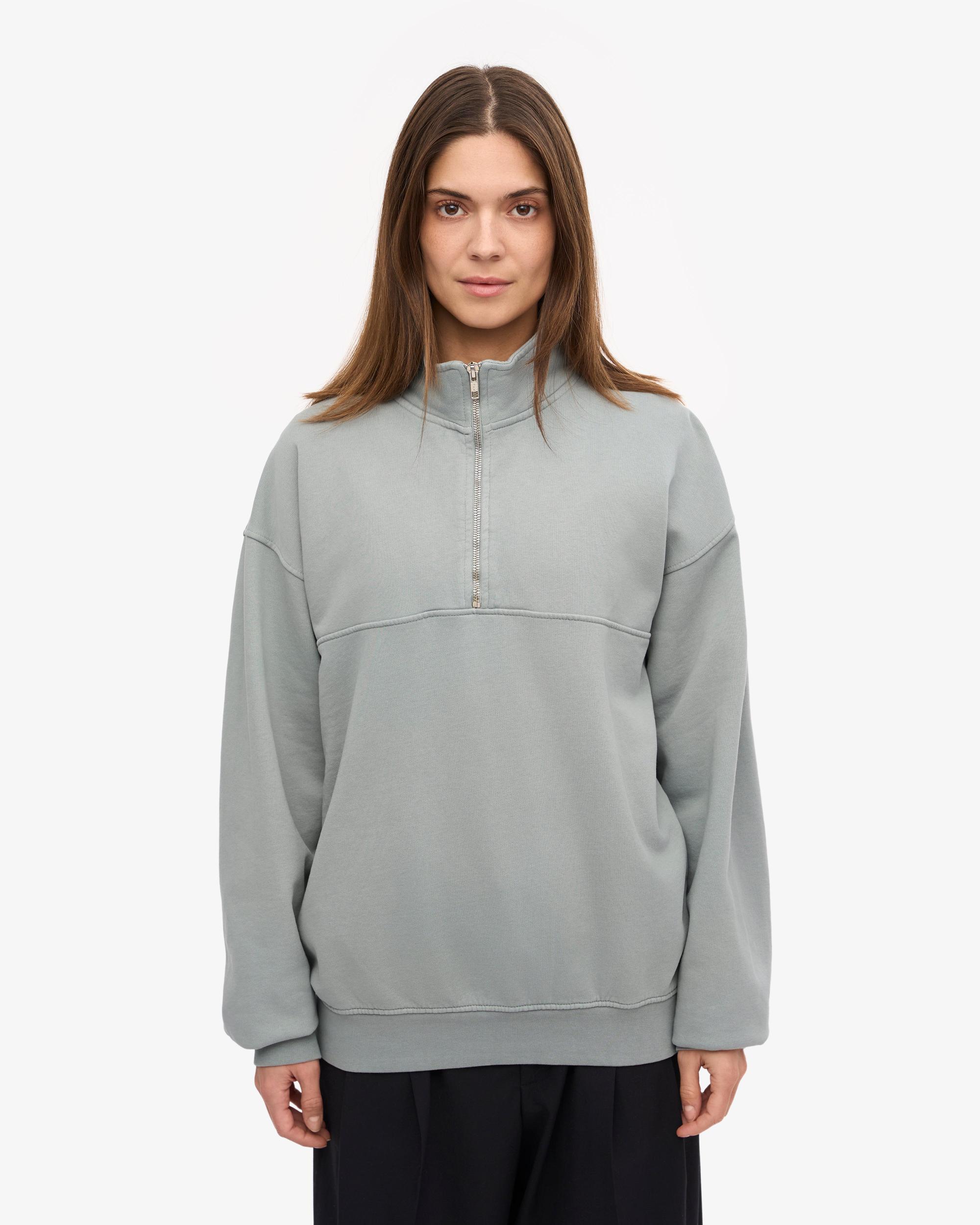 Organic Quarter Zip - Steel Blue Product Image