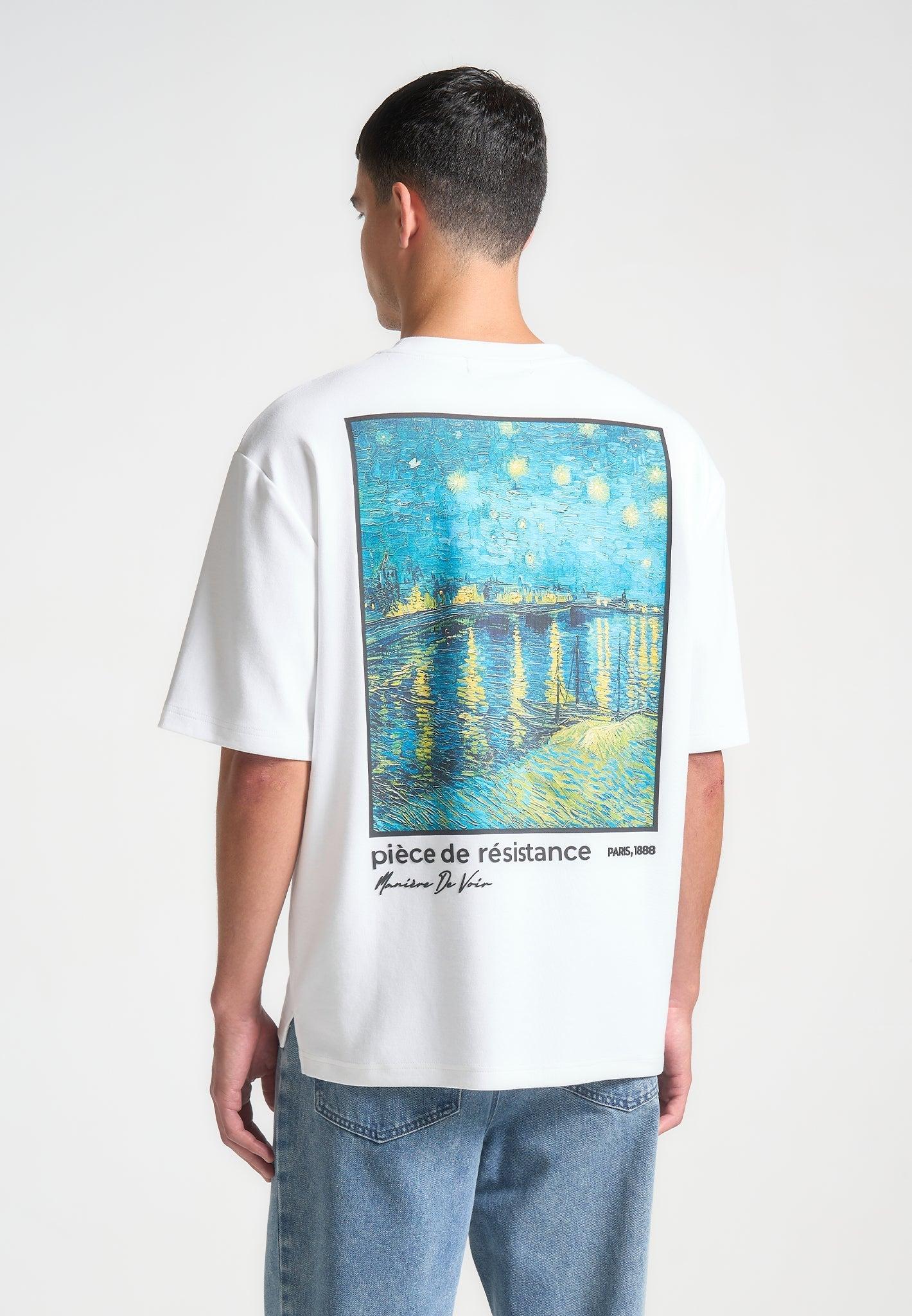 Piece De Resistance - Van Gogh Cotton T-Shirt - White Male Product Image