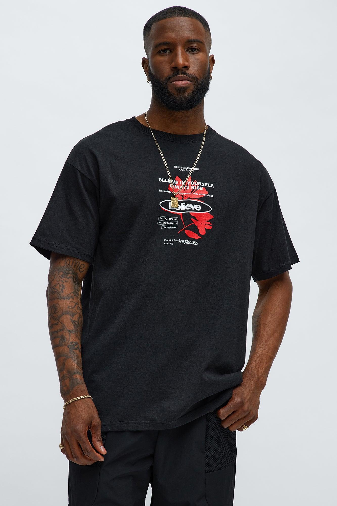 Believe Keep Going Short Sleeve Tee - Black Male Product Image