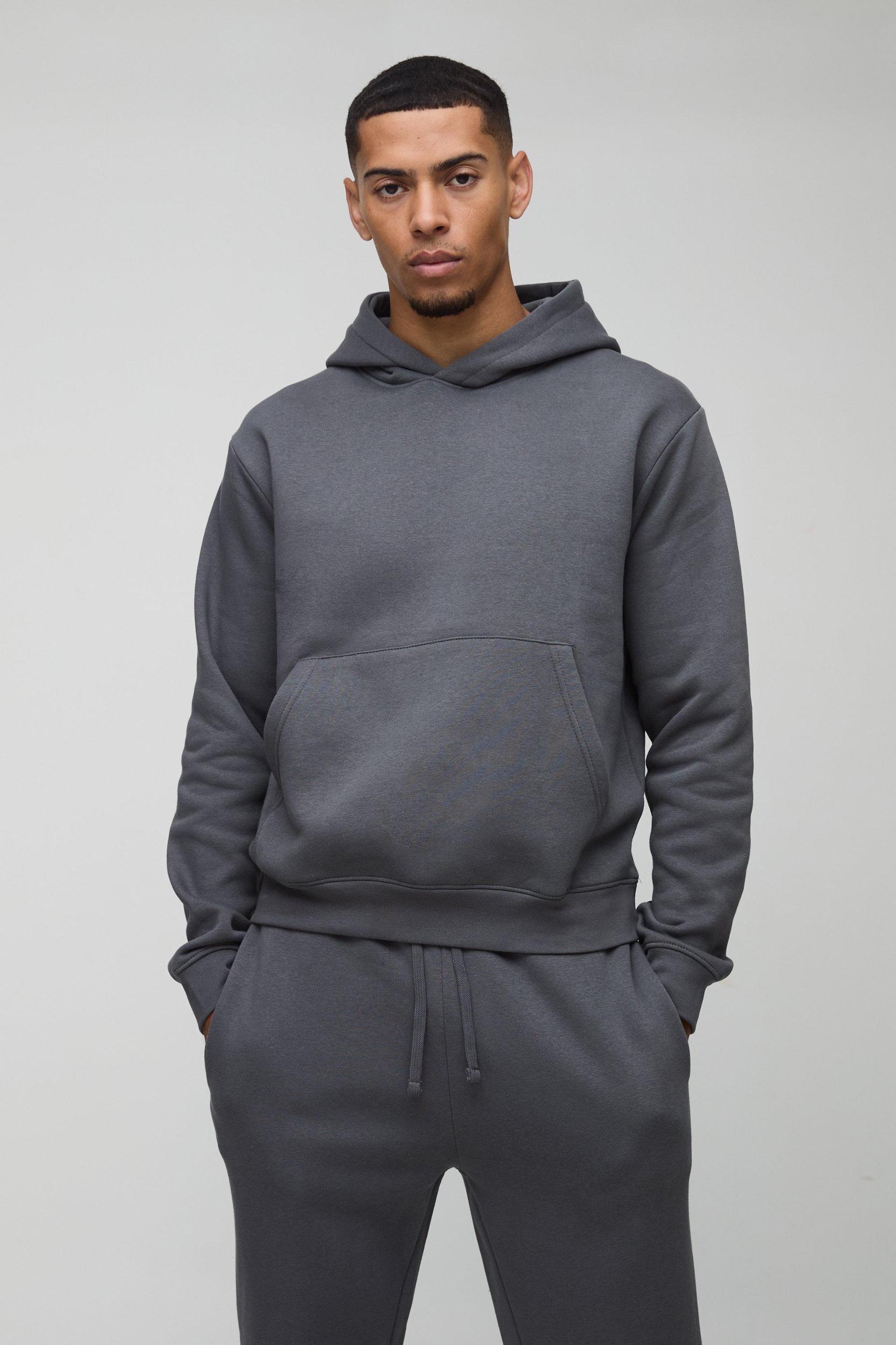 Boxy Hooded Tracksuit | boohooMAN USA Product Image