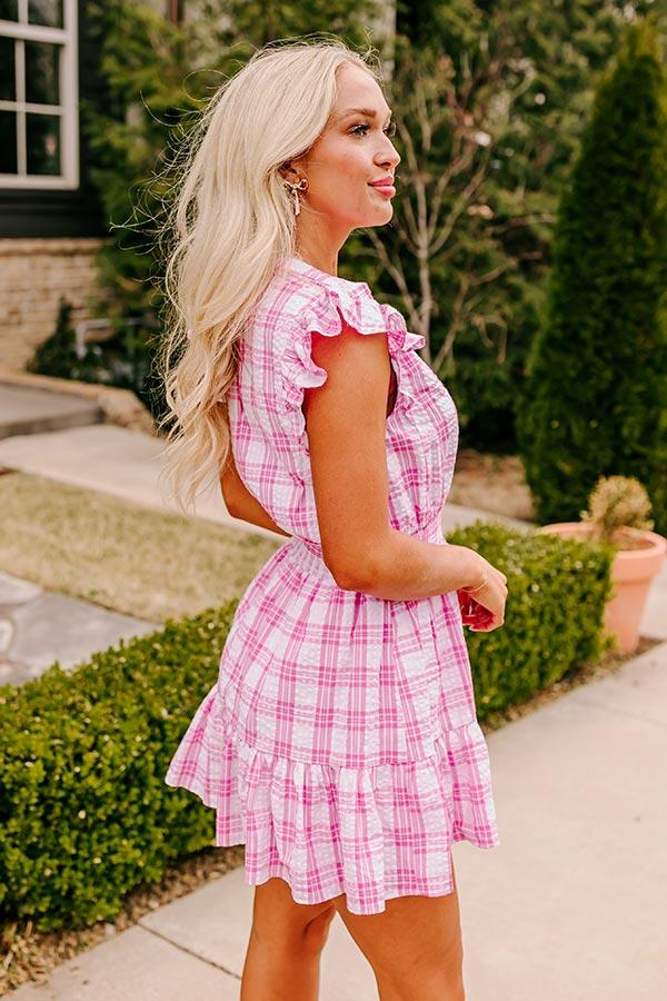 Parkside Picnic Gingham Romper in Pink Product Image