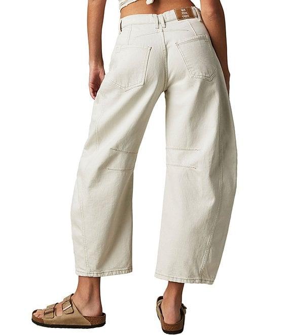 Free People We The Free Good Luck Mid Rise Cropped Barrel Jeans Product Image