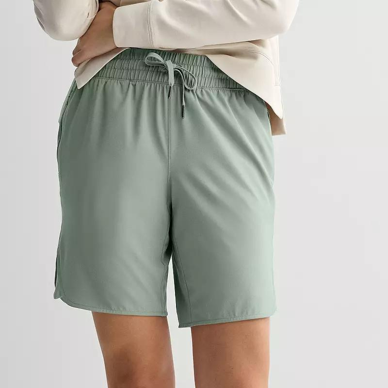 Womens Tek Gear Woven Tie Front Bermuda Shorts Product Image