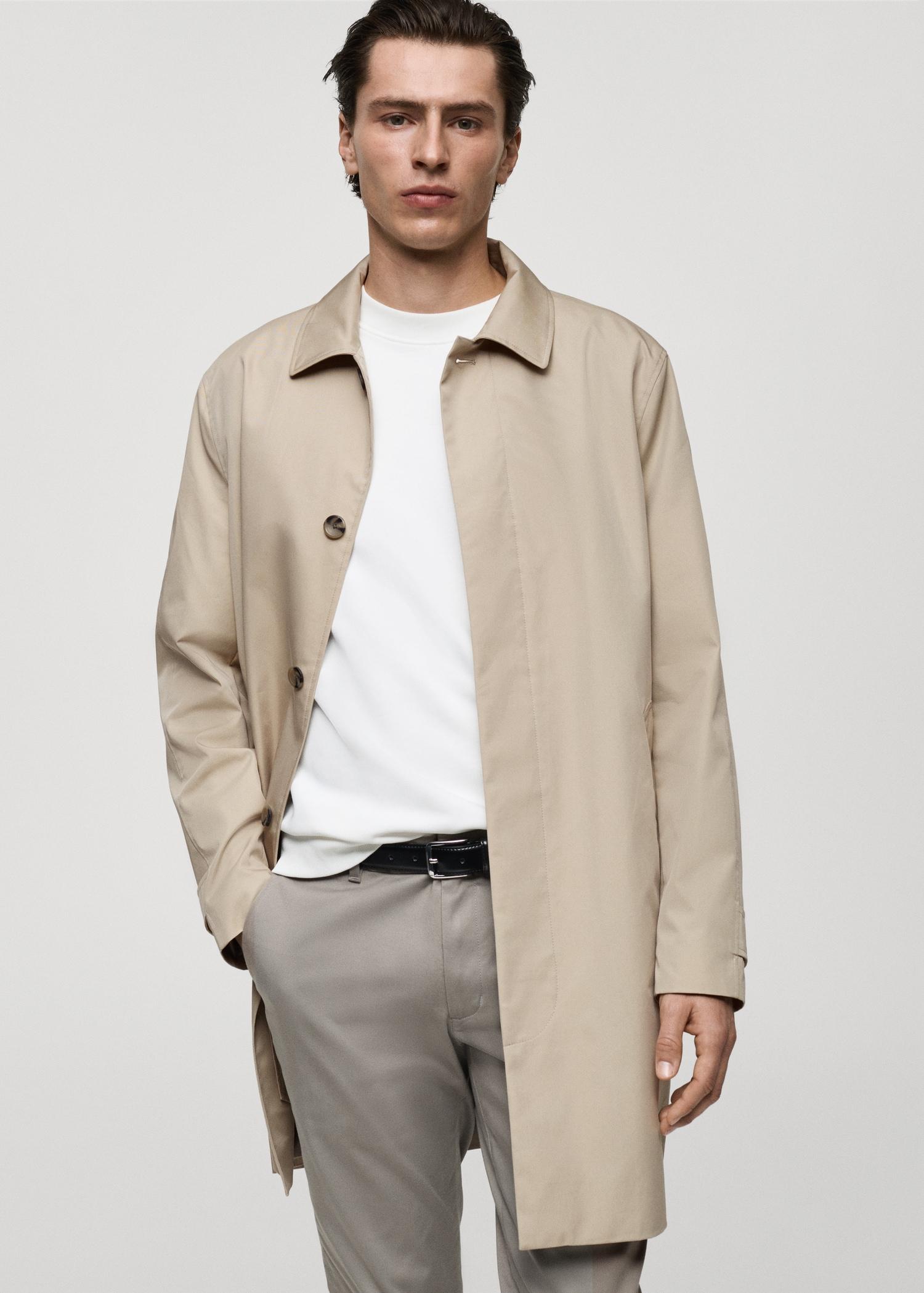 Classic water-repellent trench coat - Men | MANGO USA Product Image