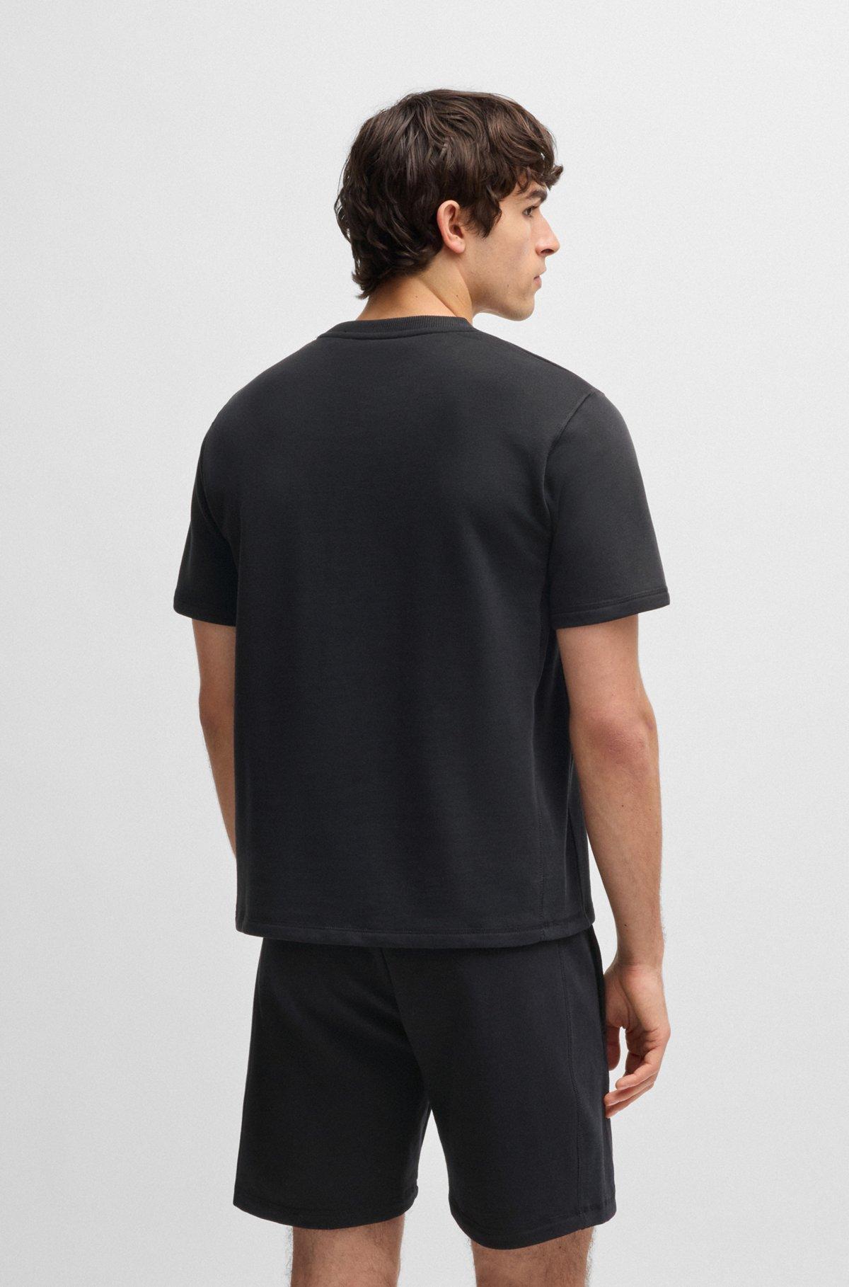 Cotton-terry T-shirt with embroidered logo Product Image