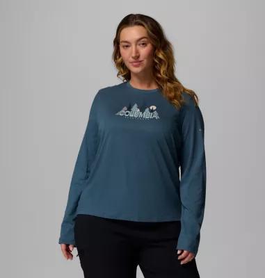Columbia Womens Ruby Springs Graphic Long Sleeve T-Shirt - Plus Size- Product Image